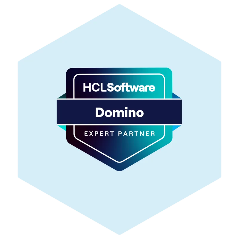 HCLSoftware Domino Expert Partner badge awarded to ISW — recognising exceptional technical depth and a proven track record of successful Domino deployments.