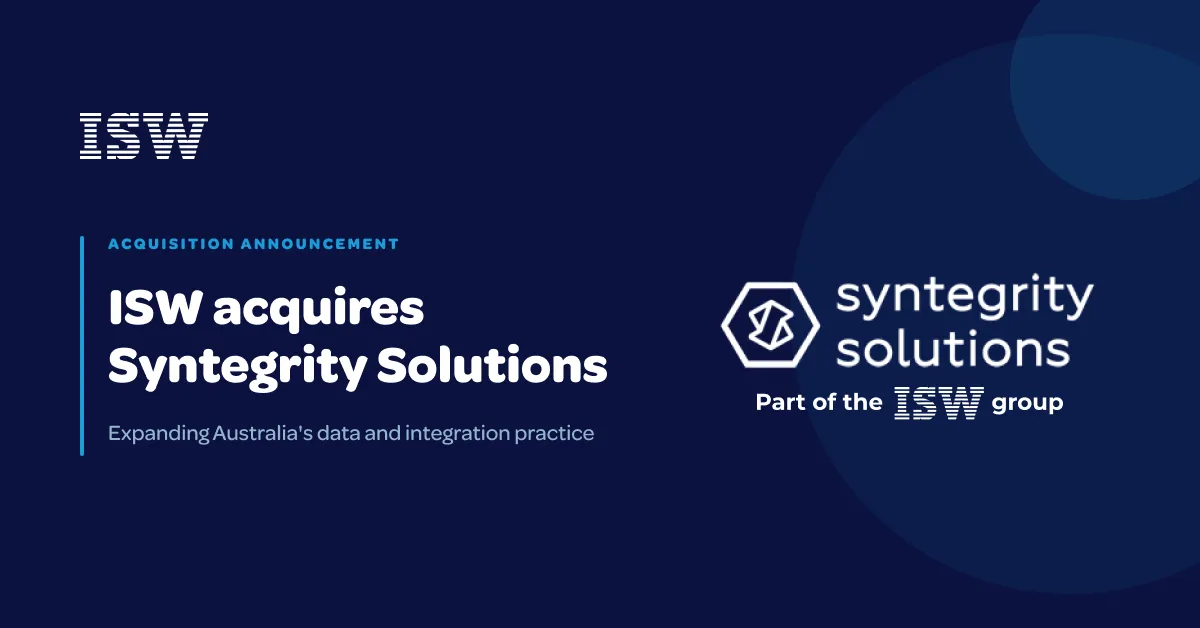 ISW acquires Syntegrity Solutions — Syntegrity Solutions, part of the ISW group
